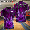 BlueJose Bowling And Pins Ethnic Pattern Customized Name, Team Name 3D Shirt (4 Colors)