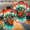 BlueJose Bowling And Pins Retro Tie-Dye Strike Customized Name, Team Name 3D Shirt (4 Colors)