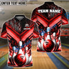 BlueJose Bowling And Pins Flame From Hell Multicolor Customized Name 3D Shirt (4 Colors)