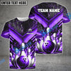 BlueJose Bowling And Pins Flame From Hell Multicolor Customized Name 3D Shirt (4 Colors)