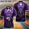 BlueJose Bowling And Pins Skull Dark Alley Kings Customized Name, Team Name 3D Shirt (4 Colors)