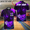 BlueJose Bowling And Pins Fire Dragon And Magma Pattern Customized Name, Team Name 3D Shirt (4 Colors)