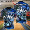 BlueJose Bowling & Pins Full Throttle Frame Customized Name, Team Name 3D Shirt (4 Colors)