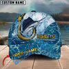 BlueJose Fishing Ocean Blue Personalized Cap (13 Breeds)