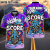 BlueJose Darts Graffiti Elephant Crown Style Personalized Name, Team Name Shirt (4 Colors)