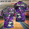 BlueJose Bowling Graffiti Claw Strike Customized Name, Team Name 3D Shirt (4 Colors)