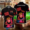 BlueJose Billiards 8-Ball Good Vibes Neon Crown Personalized Name Shirt (4 Colors)