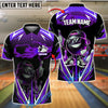 BlueJose Bowling And Pins Funny Ball Street Style Customized Name, Team Name 3D Shirt (4 Colors)
