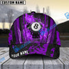 BlueJose Billiards Ball 8 Abstract Grunge Texture Personalized Name Cap (5 Colors)