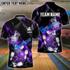 BlueJose Bowling And Pins Broken Glass Customized Name 3D Shirt (6 Colors)