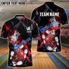 BlueJose Bowling And Pins Broken Glass Customized Name 3D Shirt (6 Colors)