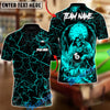 BlueJose Billiards 8 Ball Skull Game Over Time Customized Name, Team Name 3D Shirt (6 Colors)