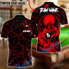 BlueJose Billiards 8 Ball Skull Game Over Time Customized Name, Team Name 3D Shirt (6 Colors)
