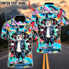 BlueJose Darts Street Bulldog Graffiti Multicolor Options Personalized Name Shirt (4 Colors)