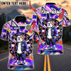 BlueJose Darts Street Bulldog Graffiti Multicolor Options Personalized Name Shirt (4 Colors)