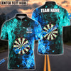 BlueJose Darts Two Sides Flame  Personalized Name, Team Name Shirt (4 Colors)