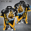 BlueJose Bowling And Pins Flame Declare War Customized Name 3D Shirt (5 Colors)