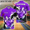 BlueJose Bowling And Pins Storm Blast Customized Name 3D Shirt (4 Colors)