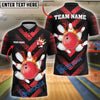 BlueJose Bowling And Pins Chevron Blaze Customized Name 3D Shirt (4 Colors)