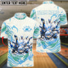 BlueJose Bowling And Pins Cosmic Pastel Customized Name 3D Shirt (4 Colors)