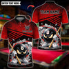 BlueJose Billiards Angry 8 Ball Pool Cartoon Design Customized Name, Team Name 3D Shirt (6 Colors)