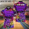 BlueJose Bowling And Pins Graffiti Colorful Bunny Customized Name, Team Name Shirt (4 Colors)