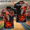 BlueJose Bowling & Pins Golden Lion Dominion Customized Name, Team Name 3D Shirt (5 Colors)