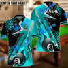 BlueJose Billiards Ball 8 Blazing Strike Personalized Name, Team Name Unisex Shirt (6 Colors)