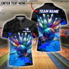 BlueJose Bowling And Pins Graffiti Art Customized Name, Team Name 3D Shirt (4 Colors)