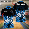 BlueJose Bowling And Pins Explosive Graffiti Strike Customized Name, Team Name 3D Shirt (4 Colors)