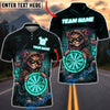 BlueJose Darts Cat Neon Street Art Multicolor Options Personalized Name Shirt (4 Colors)