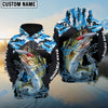 Bluejose Bass Fishing Blue Camo Sport Custom Name & Team Name 3D Shirts