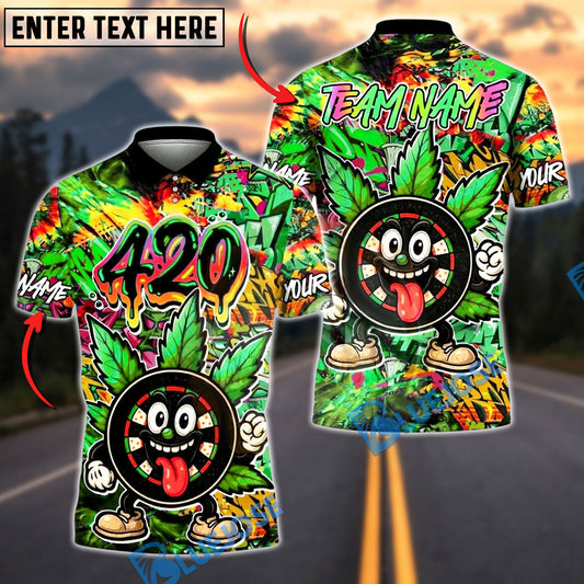 BlueJose Darts 420 Graffiti Dartboard Champion Personalized Name, Team Name Unisex Shirt (4 Colors)