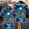BlueJose Darts Skull Thunder Personalized Name, Team Name Shirt (4 Colors)