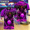 BlueJose Bowling And Pins Flame King Bull Customized Name, Team Name 3D Shirt (4 Colors)