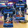 BlueJose Bowling And Pins Few Strike Many Drinks Customized Name, Team Name 3D Shirt (4 Colors)