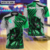 BlueJose Bowling And Pins Flame Wolf Dark Scratch Customized Name, Team Name 3D Shirt (4 Colors)