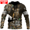 BlueJose Personalized Deer Hunting Camo Autunm 3D Shirts