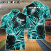 BlueJose Bowling and Pins Color Lightning Personalized Name, Team Name 3D Shirt (4 Colors)