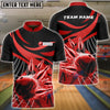 BlueJose Bowling And Pins Broken Pattern Customized Name, Team Name 3D Shirt (4 Colors)
