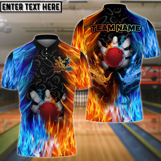 BlueJose Bowling Fire And Ice Personalized Shirt (2 Colors)