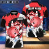 BlueJose Bowling and Pins Colorful Break Personalized Name Team Name 3D Shirt (4 Colors)