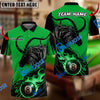 BlueJose Billiards Ball 8 Fire Aries Personalized Name, Team Name Unisex Shirt (6 Colors)