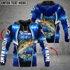 Bluejose Bass Fishing Blue Galaxy Custom Name Fishing Windbreaker Jacket