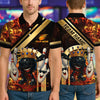 BlueJose Bowling And Pins Royal Fireball Gold Stripe Dab Design Customized Name, Team Name 3D Shirt (4 Colors)