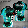 BlueJose Fire Bowling And Pins Multicolor Option Customized Name 3D Shirt