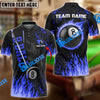 BlueJose Billiards Ball 8 Burning Room Personalized Name, Team Name Unisex Shirt (4 Colors)