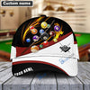 BlueJose Billiards Red & White Personalized Name Cap