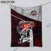 BlueJose Custom Name Bass Fishing Red Blanket