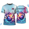 BlueJose Bowling Paint Boom Customized Name, Team Name 3D Shirt
